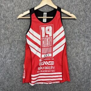 COEUR Triathlon Tank Top Shirt Women's Small Sleeveless Train Run Cycling Red